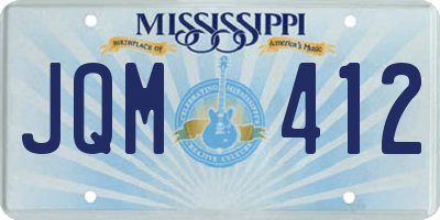 MS license plate JQM412