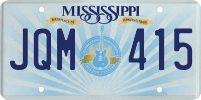 MS license plate JQM415