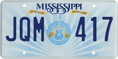MS license plate JQM417