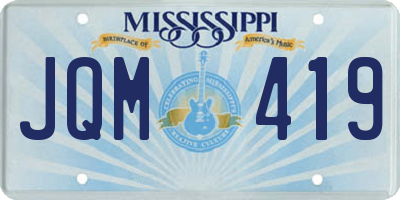MS license plate JQM419
