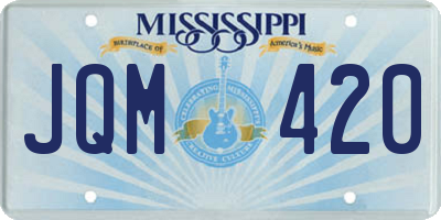 MS license plate JQM420