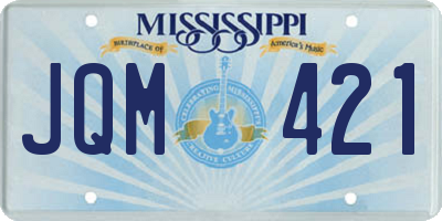 MS license plate JQM421