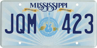 MS license plate JQM423