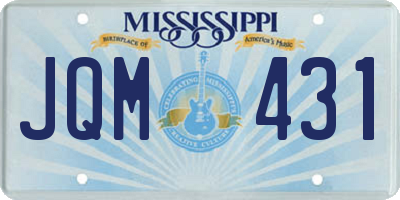 MS license plate JQM431