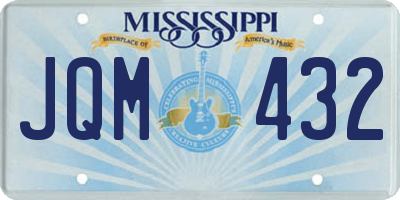 MS license plate JQM432