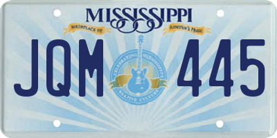 MS license plate JQM445