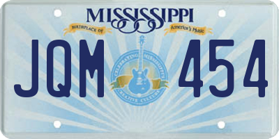 MS license plate JQM454