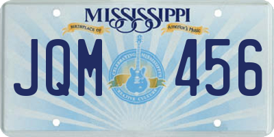 MS license plate JQM456