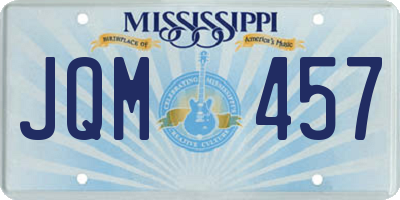 MS license plate JQM457