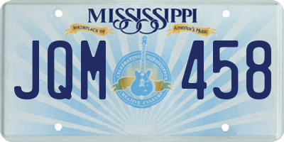MS license plate JQM458