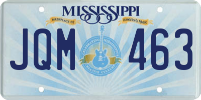 MS license plate JQM463