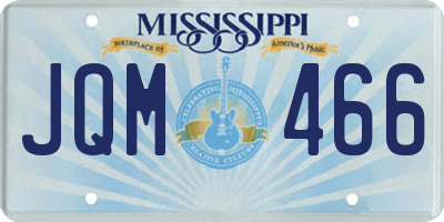 MS license plate JQM466