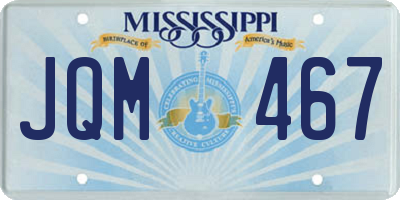 MS license plate JQM467