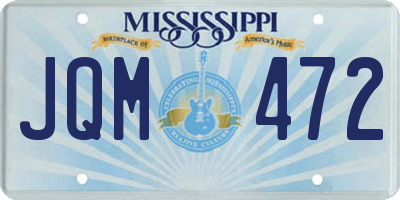 MS license plate JQM472