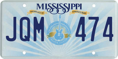 MS license plate JQM474