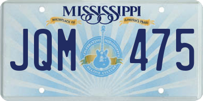 MS license plate JQM475