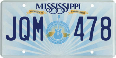 MS license plate JQM478