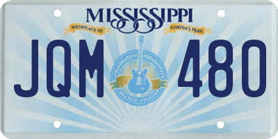 MS license plate JQM480