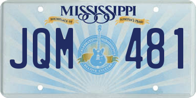 MS license plate JQM481