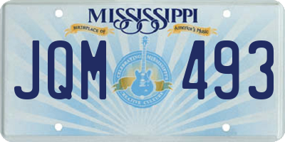 MS license plate JQM493