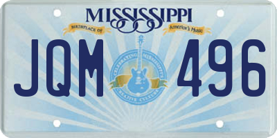 MS license plate JQM496