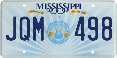 MS license plate JQM498
