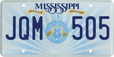 MS license plate JQM505