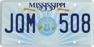 MS license plate JQM508