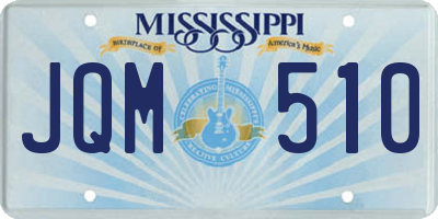 MS license plate JQM510