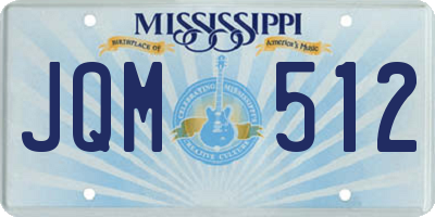 MS license plate JQM512