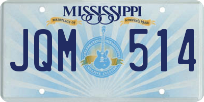 MS license plate JQM514
