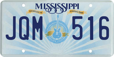 MS license plate JQM516