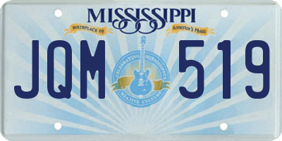 MS license plate JQM519