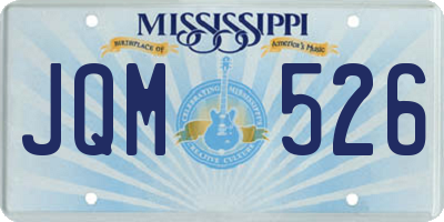 MS license plate JQM526