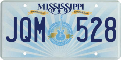 MS license plate JQM528