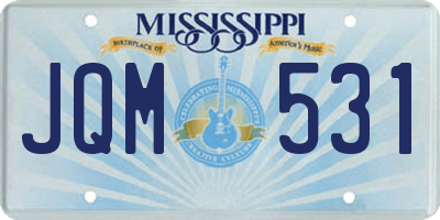 MS license plate JQM531