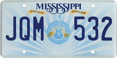 MS license plate JQM532