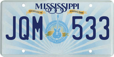 MS license plate JQM533