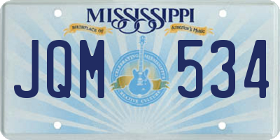 MS license plate JQM534