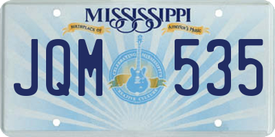 MS license plate JQM535
