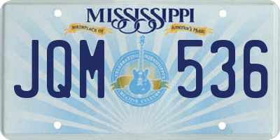 MS license plate JQM536
