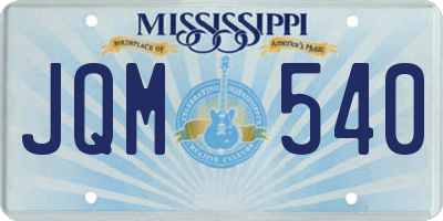 MS license plate JQM540