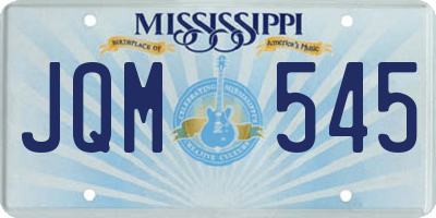MS license plate JQM545