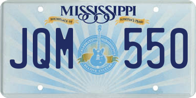MS license plate JQM550