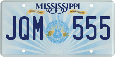MS license plate JQM555