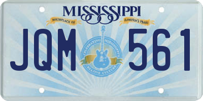 MS license plate JQM561