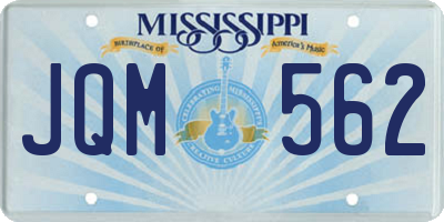MS license plate JQM562