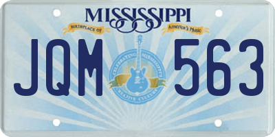 MS license plate JQM563