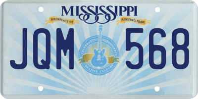 MS license plate JQM568