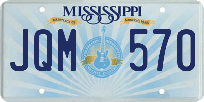 MS license plate JQM570